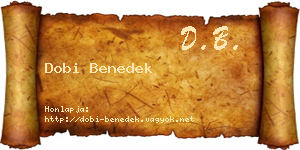 Dobi Benedek névjegykártya