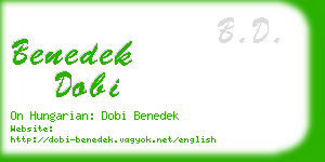 benedek dobi business card